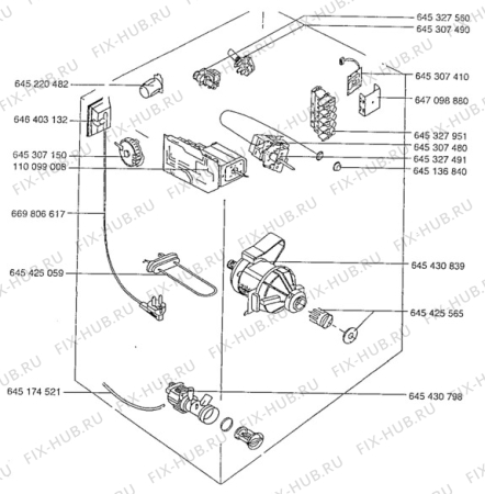 Взрыв-схема стиральной машины Aeg LAV50600 - Схема узла Electrical equipment